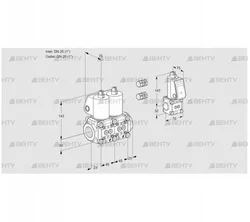 VCS1E25R/25R05NNWL3/BSPP/PPPP (88103871) Сдвоенный газовый клапан Kromschroder