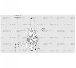 VAD1E25R/25R05FD-25VWR/PP/PP (88102024) Газовый клапан с регулятором давления Kromschroder