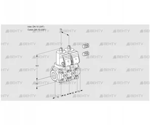 VCS1E10R/10R05NNWGR3/PPPP/PPPP (88100929) Сдвоенный газовый клапан Kromschroder