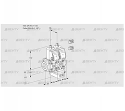 VCG2E40R/40R05NGNWR3/PPPP/PPPP (88107459) Клапан с регулятором соотношения Kromschroder