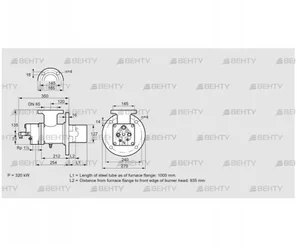 BIO 125HB-1000/935-(2)E (84199306) Газовая горелка Kromschroder