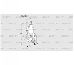 VAS1T25N/LWSL (88012412) Газовый клапан Kromschroder