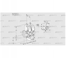 VCG1E25R/25R05NGEWR/PPPP/ZYPP (88107403) Клапан с регулятором соотношения Kromschroder