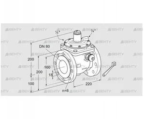 JSAV 80F50/1-0 (03151135) Предохранительный запорный клапан Kromschroder