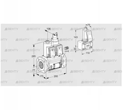 VCS665F05NLQR3E/PPB-/PPB- (88206560) Сдвоенный газовый клапан Kromschroder