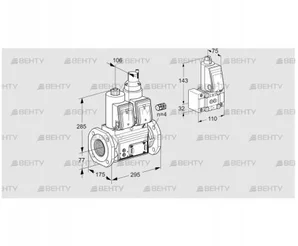 VCS665F05NLQR3E/PPB-/PPB- (88206560) Сдвоенный газовый клапан Kromschroder