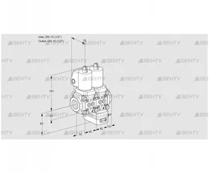 VCG1T15N/15N05NGKQSL/PPPP/MMPP (88105513) Клапан с регулятором соотношения Kromschroder