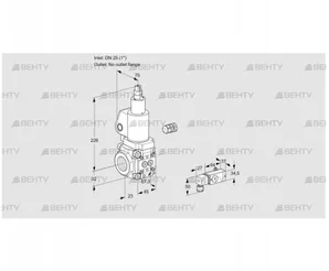 VAS125/-R/LQGL (88008355) Газовый клапан Kromschroder