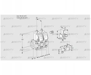 VCS1E20R/20R05NNWR/PP-2/PPBY (88104988) Сдвоенный газовый клапан Kromschroder