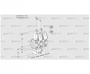 VCG2E40R/40R05GENWR3/PPPP/PPPP (88100554) Клапан с регулятором соотношения Kromschroder