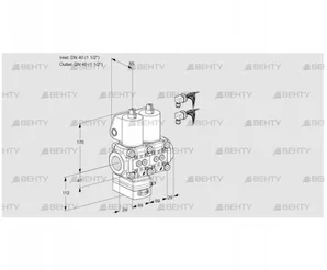 VCG2E40R/40R05GENWL6/PPPP/PPPP (88104293) Клапан с регулятором соотношения Kromschroder