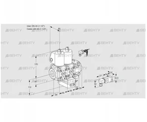 VCG2E40R/40R05NGNVWL/3-PP/PP3- (88107009) Клапан с регулятором соотношения Kromschroder