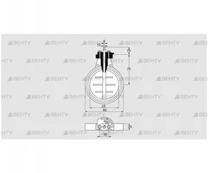 DKR 25Z03F350D (03149207) Дроссельная заслонка Kromschroder