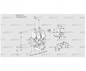 VCG1E25R/15R05NGEWR/-3PP/ZYPP (88103637) Клапан с регулятором соотношения Kromschroder