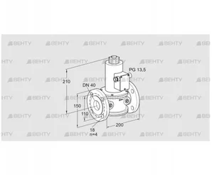 VG 40/33F10NQ33 (85260250) Запорный газовый клапан Kromschroder