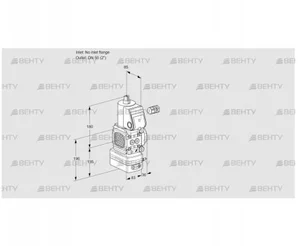 VAD3-/50R/NW-100A (88004670) Газовый клапан с регулятором давления Kromschroder