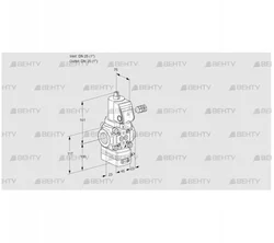 VAV125R/NWGRAK (88030710) Газовый клапан с регулятором соотношения Kromschroder