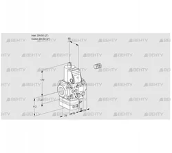 VAH2E50R/50R05HEVWR/PP/PP (88102573) Клапан с регулятором расхода Kromschroder