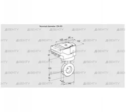 IBAF80Z05/40A2AR10 (88301661) Дроссельная заслонка Kromschroder