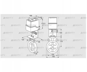 IDR100Z03D100AU/50-30W20E (88303560) Дроссельная заслонка Kromschroder