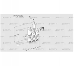 VCS2E40R/40R05NLWR8/PPPP/PPPP (88105018) Сдвоенный газовый клапан Kromschroder