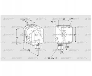 DG 500BG-3 (84447470) Датчик-реле давления газа Kromschroder