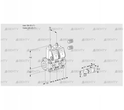 VCS1E25R/25R05NNWR3/1--2/PPPP (88107307) Сдвоенный газовый клапан Kromschroder