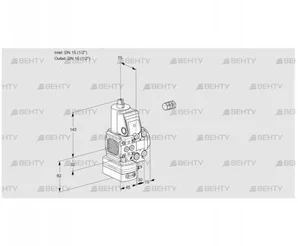 VAD1E15R/15R05FD-25VWR/PP/PP (88102015) Газовый клапан с регулятором давления Kromschroder