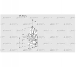 VAD1T25N/NW-100A (88028742) Газовый клапан с регулятором давления Kromschroder