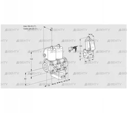 VCH1E25R/25R05NHEWL/PPZS/PPPP (88104748) Клапан с регулятором расхода Kromschroder