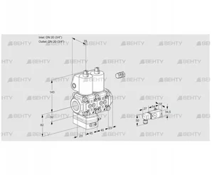 VCG1E20R/20R05GNNWL/PPPP/2-PP (88105054) Клапан с регулятором соотношения Kromschroder