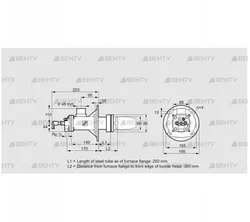 BICA 65HM-250/385-(72A)DR (84022449) Газовая горелка Kromschroder