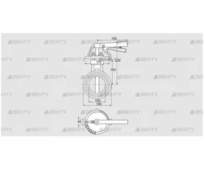 DKR 150Z03H650D (72701510) Дроссельная заслонка Kromschroder