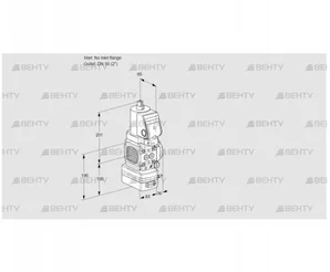 VAD3T-/50N/NQSR-25A (88011139) Газовый клапан с регулятором давления Kromschroder