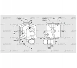 DG 150H-6 (84447642) Датчик-реле давления газа Kromschroder