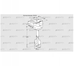 IBHS80W01A/40A3D (88301870) Дроссельная заслонка Kromschroder