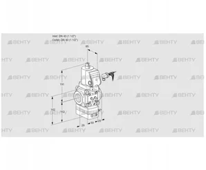 VAD240R/NWSR-50A (88021436) Газовый клапан с регулятором давления Kromschroder