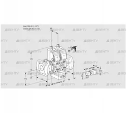 VCV2E40F/40F05NVKQR/PPPP/2-PP (88107352) Клапан с регулятором соотношения Kromschroder