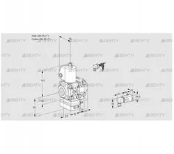 VAD1E25R/25R05D-50VKL/3-/-3 (88103829) Газовый клапан с регулятором давления Kromschroder