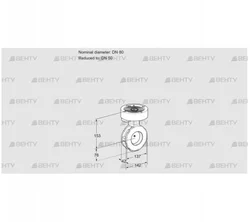 BVGF80/50W05 (88300056) Дроссельная заслонка Kromschroder