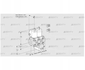 VCV2E40R/40R05NVKWL3/PPPP/PPPP (88107811) Клапан с регулятором соотношения Kromschroder