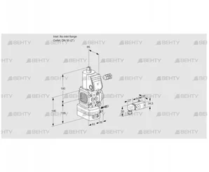 VAG3-/50R/NWAE (88010993) Газовый клапан с регулятором соотношения Kromschroder