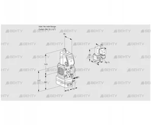 VAG1-/15R/NWBE (88015202) Газовый клапан с регулятором соотношения Kromschroder