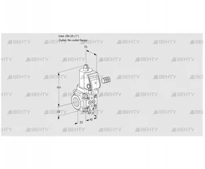 VAS125/-R/NPSR (88026716) Газовый клапан Kromschroder