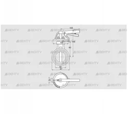 DKR 32Z03H450D (72701240) Дроссельная заслонка Kromschroder