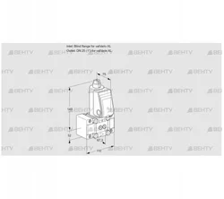 VAS1W0/W25R/NW (88014298) Газовый клапан Kromschroder