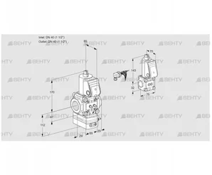 VAH2E40R/40R05HEQR/MM/ZS (88104710) Клапан с регулятором расхода Kromschroder