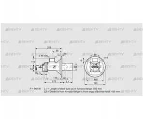 BIOA 65HM-500/435-(72)D (84022556) Газовая горелка Kromschroder