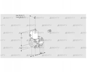 VAS1E25R/25R05NVWL/PP/PP (88107628) Газовый клапан Kromschroder