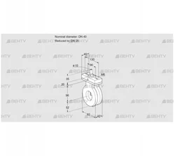 BVA40/25Z05F (88303787) Дроссельная заслонка Kromschroder